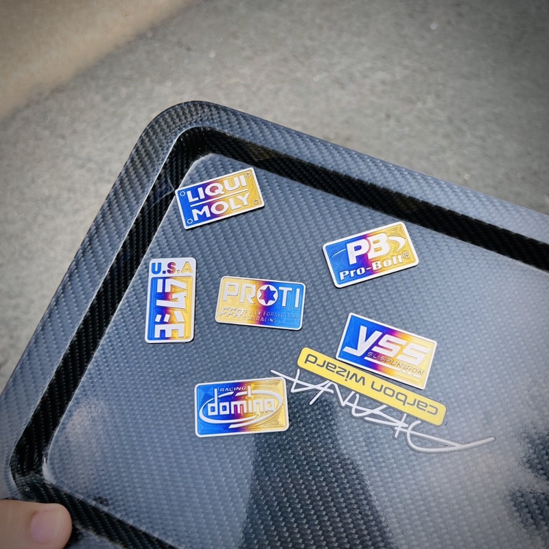Tem logo titan dán cóc chân phuộc vario, ab sẵn keo 3m siêu dính