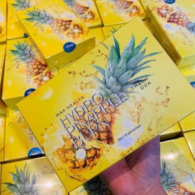Thạch dứa giảm-cân hydro-pinapple-burn 10 gói/hộp date mới - tem chấm mã