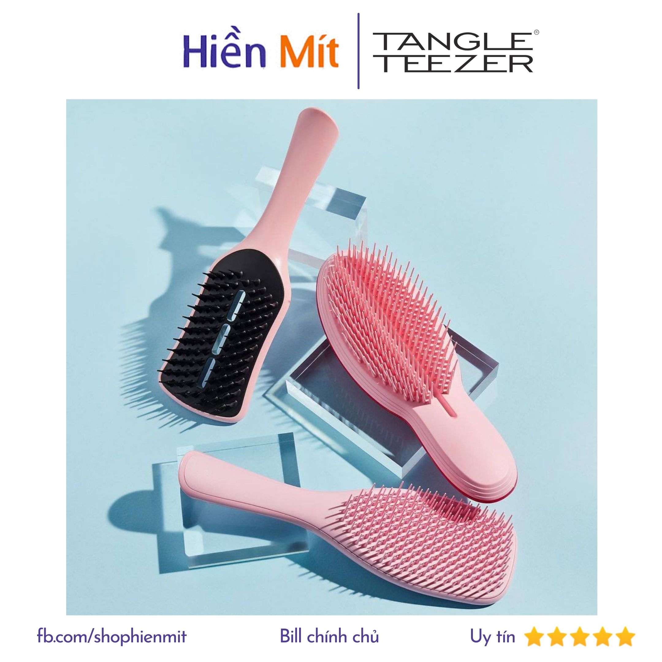20 Mẫu Lược Tangle Teezer Wet Detangler Gỡ Rối Chống Rụng Tóc Có Cán, Nắp Tay Cầm Compact Styler Ultimate Salon Elite