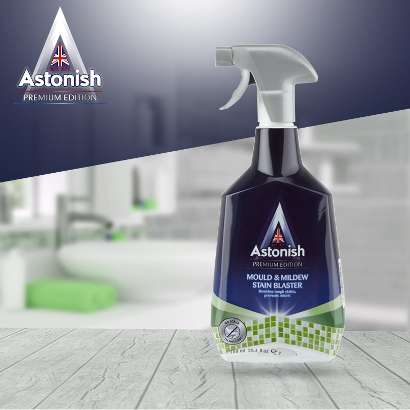 [HCM]Tẩy Nấm Mốc Astonish mildew remover  tường nhà trong phòng tắm nhà bếp khung cửa vách kính roong cao su 750ML