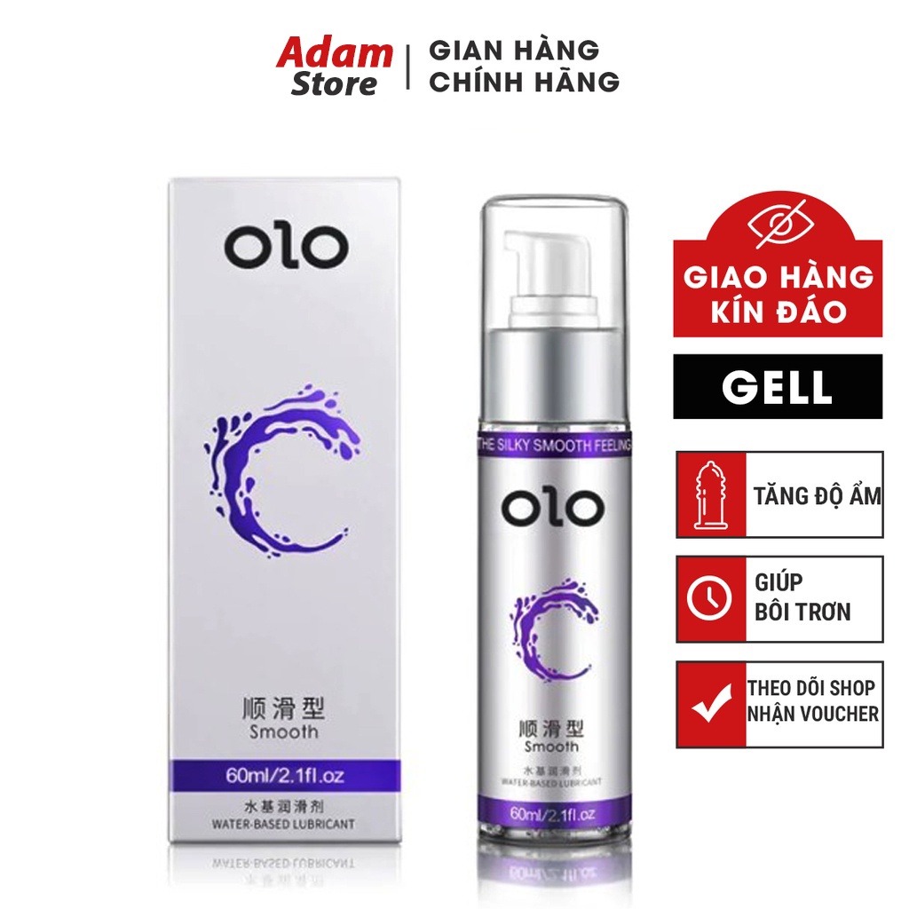 Gel bôi trơn OLO Smooth 60 ml, gel bôi trơn gốc nước tinh chất lô hội tăng khoái cảm khi quan hệ