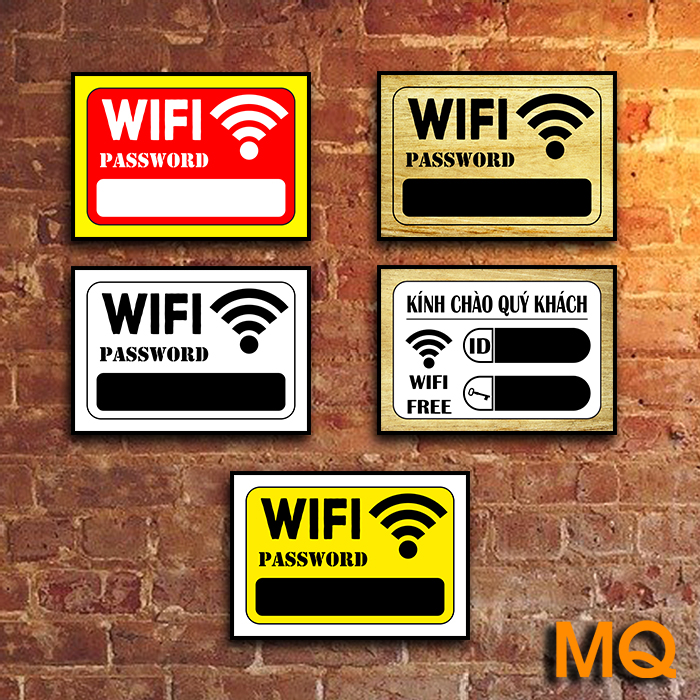 8 mẫu biển pass wifi hot - bảng treo ghi password wifi cho các cửa hàng - biển pass wifi đẹp - trang trí quán cafe