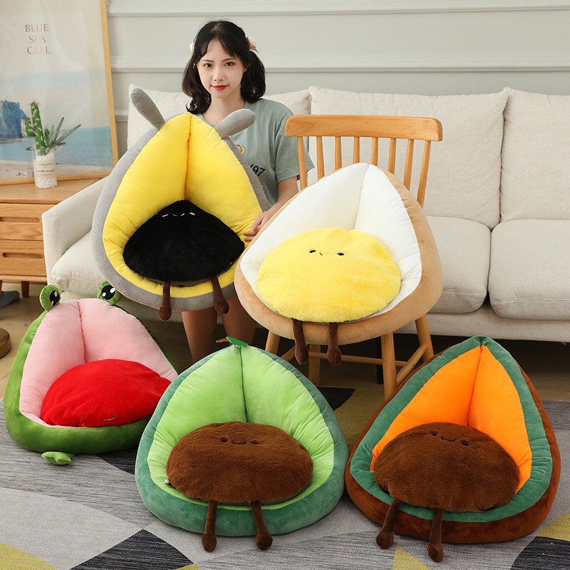 Đệm ngồi bệt, lót ghế văn phòng, ghế đệm tựa lưng kích thước 55 x 50 cm, làm từ vải lông nhung mềm mịn