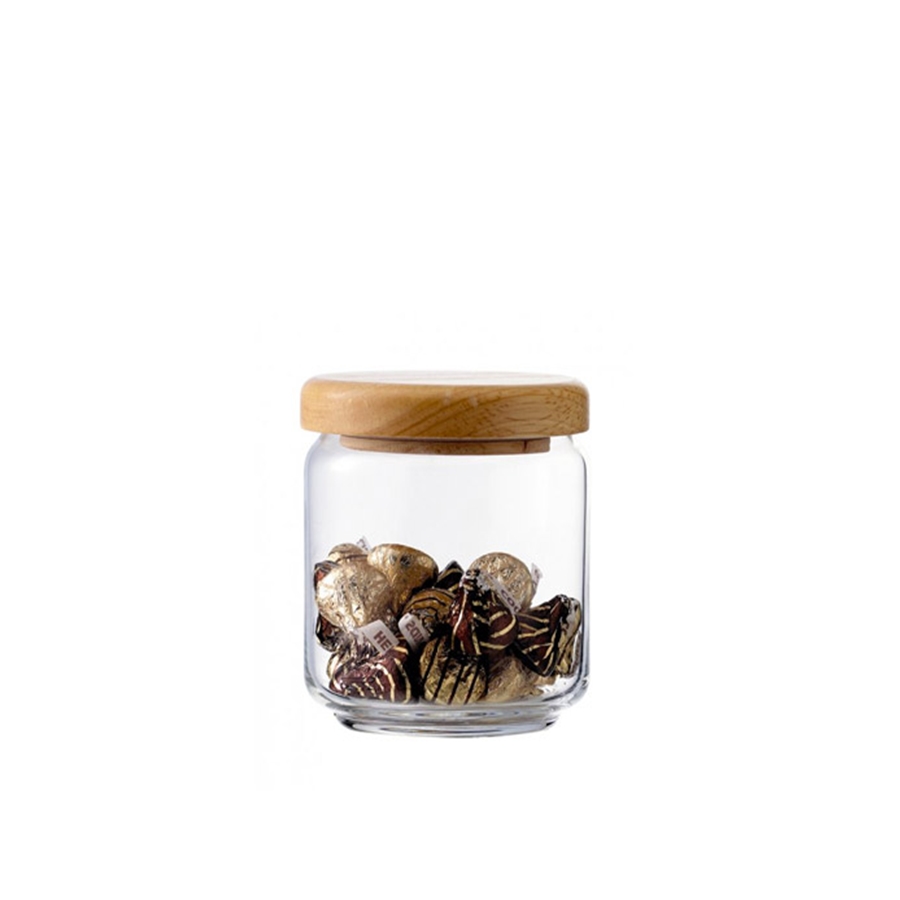 Bộ 6 Lọ Thủy Tinh Pop Jar Nắp Gỗ Ocean – B02517 – 500ml