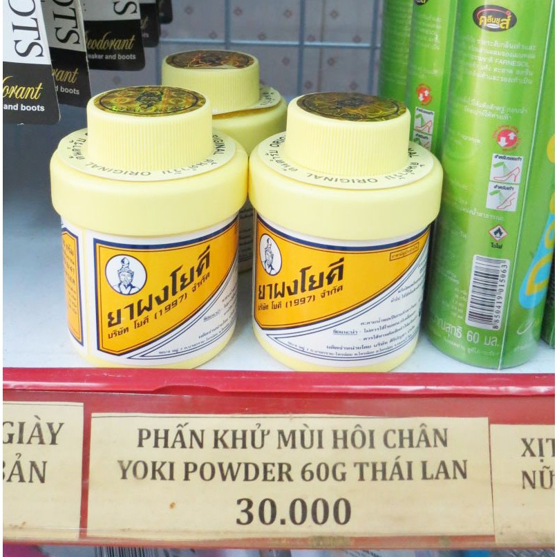 Phấn rôm khử mùi hôi chân Yoki Thái Lan 35g chính hãng