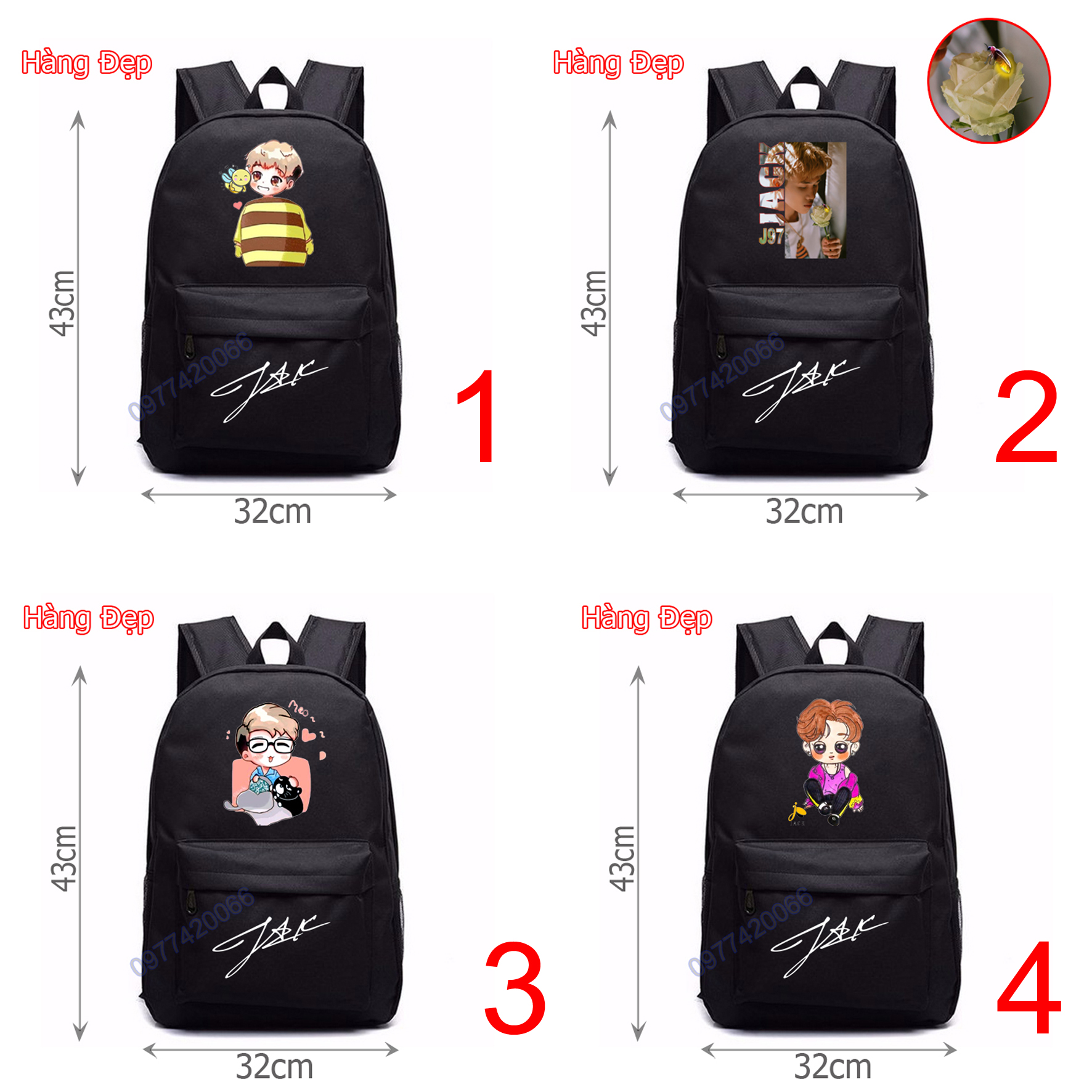 Cặp Jack, balo Jack  May 3 lớp 4 ngăn