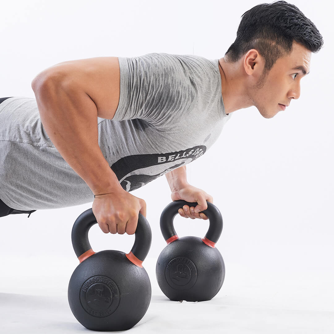 Tạ bình vôi 40 KG (Tạ Ấm 40kg- Tạ Quai Xách 40kg-Kettlebell 40kg) gang đúc  hiệu Bells of Steel Canada chính hãng.