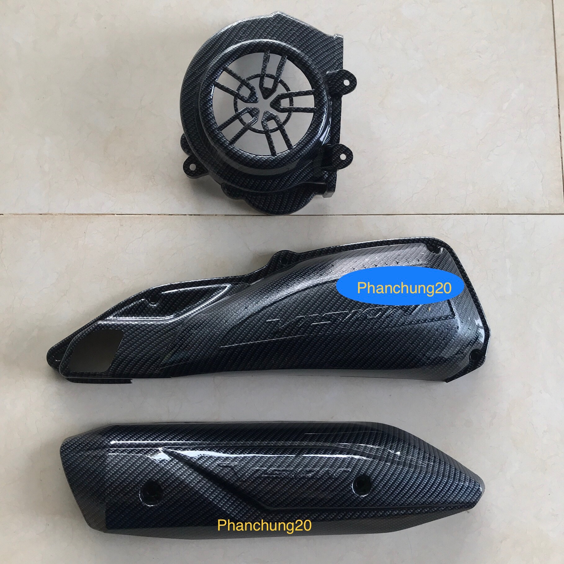 Combo ốp phụ kiện trang trí dùng cho đời xe vision 2014 2015 2016 2017 2018 2019 2020 cacbon