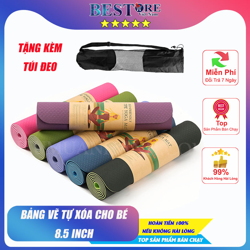 Thảm tập yoga tpe cao cấp 2 lớp dày