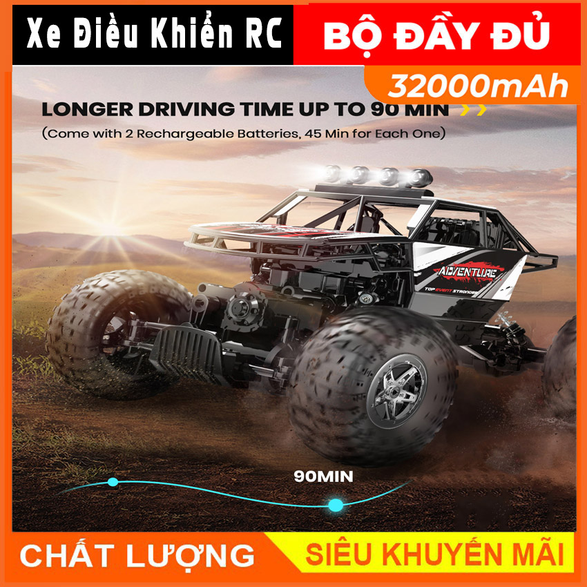 Đồ chơi xe điều khiển từ xa 2.4g xe leo núi xoay đồ chơi xe đua địa hình tốc độ cao đồ chơi xe tải quái vật sạc được cho bé trai quà tặng