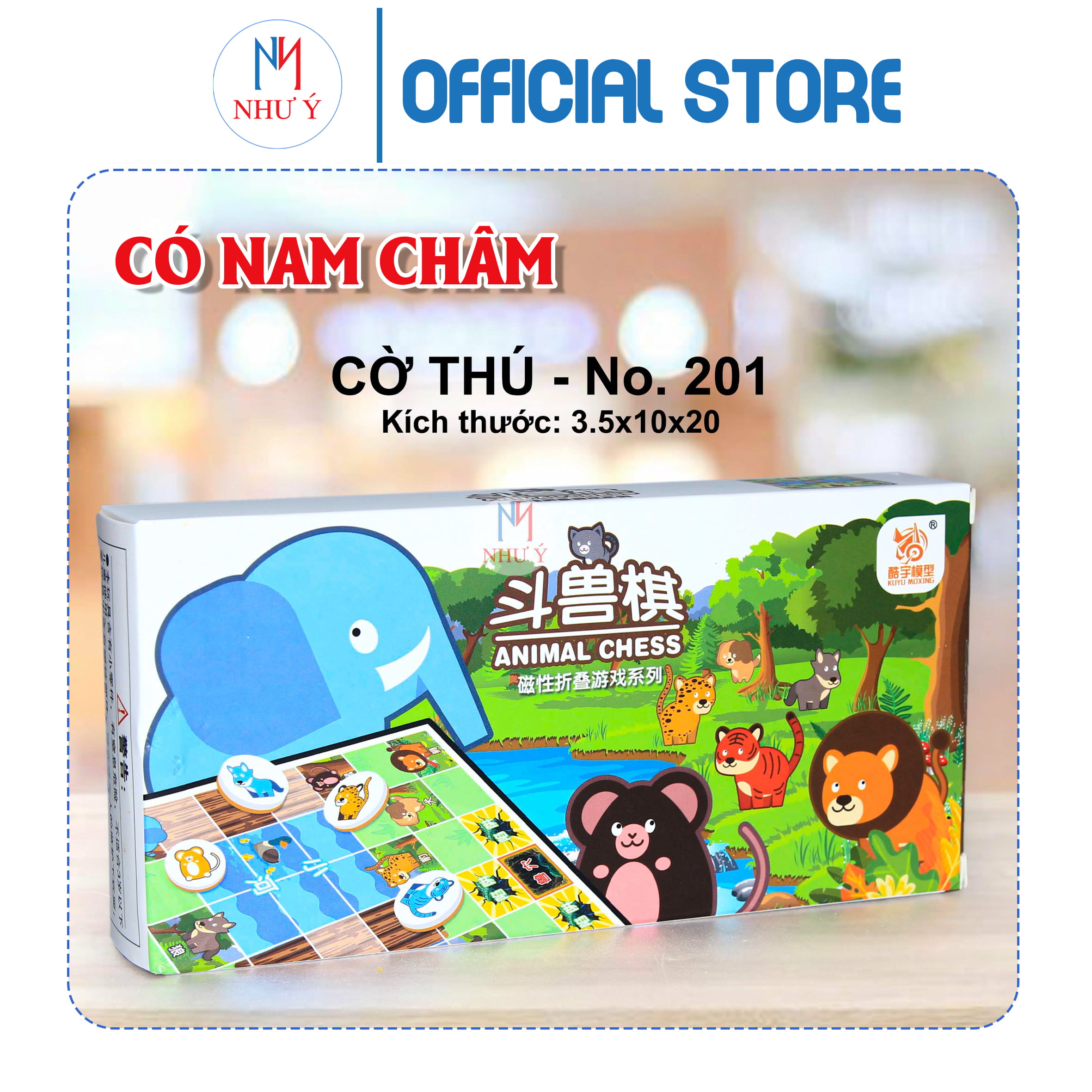 Cờ thú - bàn nhựa có hít nam châm 2 đội 1 bàn cờ