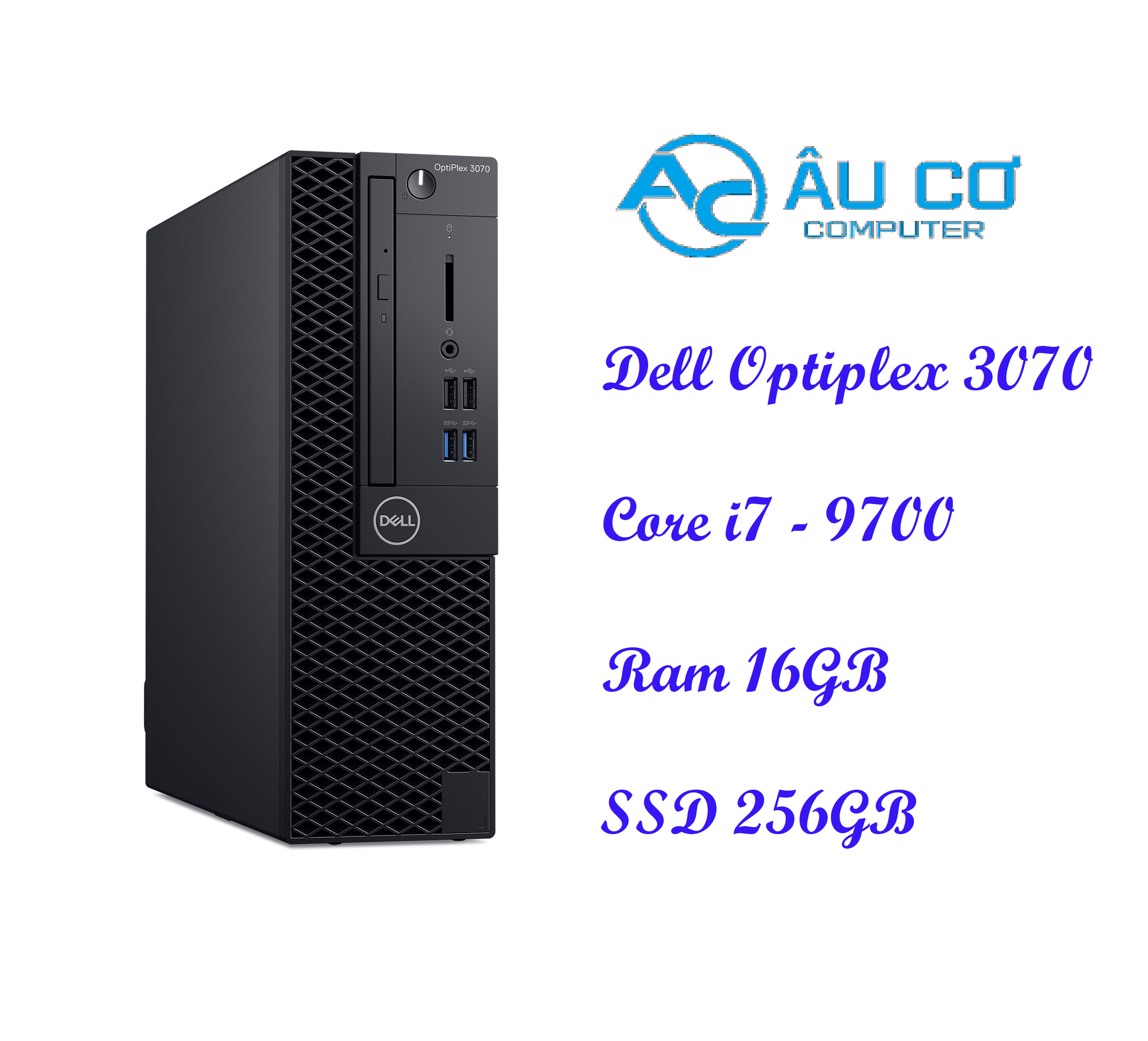 Máy tính dell optiplex 3070 sff, i7-9700, ram4 16gb, ssd 256gb nvme - bao hành 12 tháng