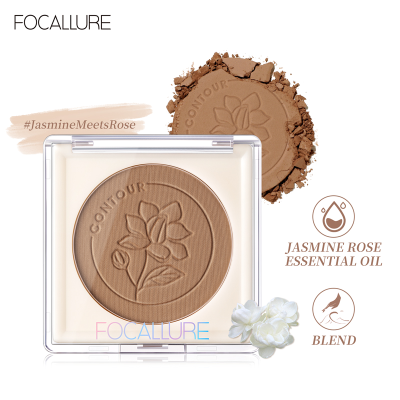 Phấn Tạo Khối Focallure #JasmineMeetsRose Chất Kem Mịn Che Phủ Hoàn Hảo 3.7g