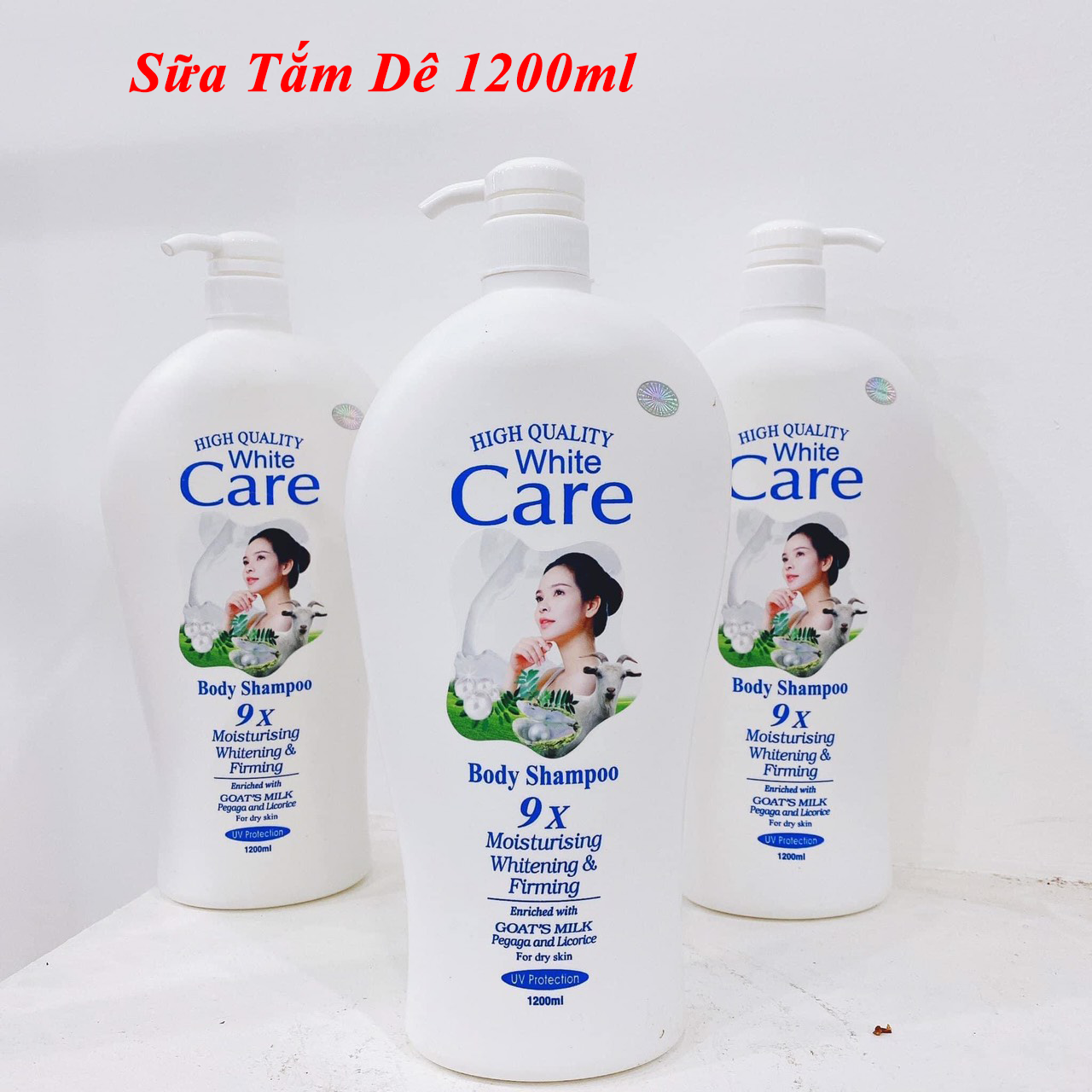 [SALE OFF ] Sữa tắm dê White Care trắng mịn 1200ml – hàng Thái Lan Chính Hãng