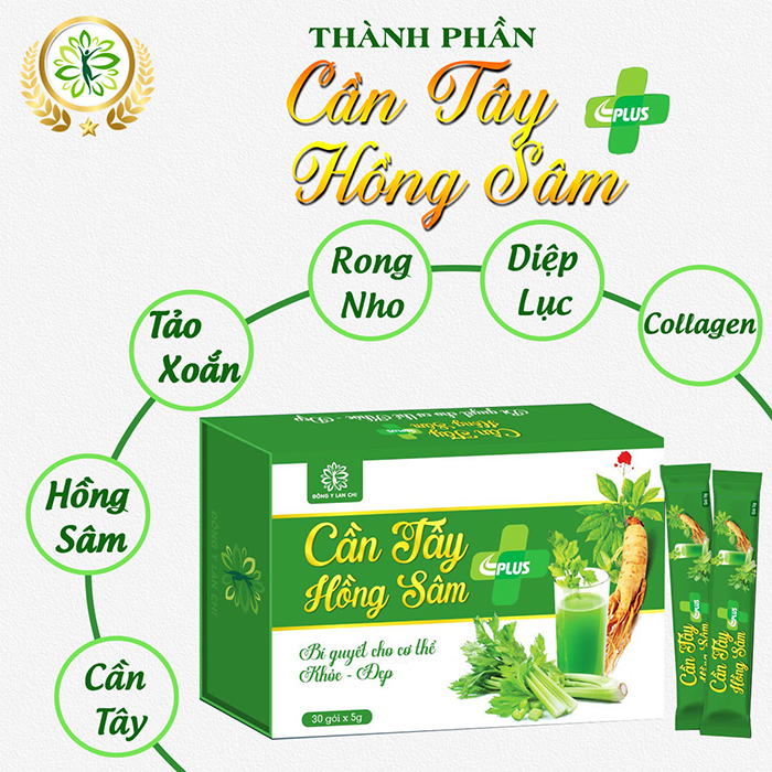 Cần tây hồng sâm plus giúp da sáng dáng xinh chính hãng - đông y lan chi