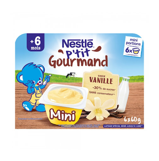 Váng sữa Nestle 4*100g-vani gourmand trẻ từ 6 tháng date T11/2024