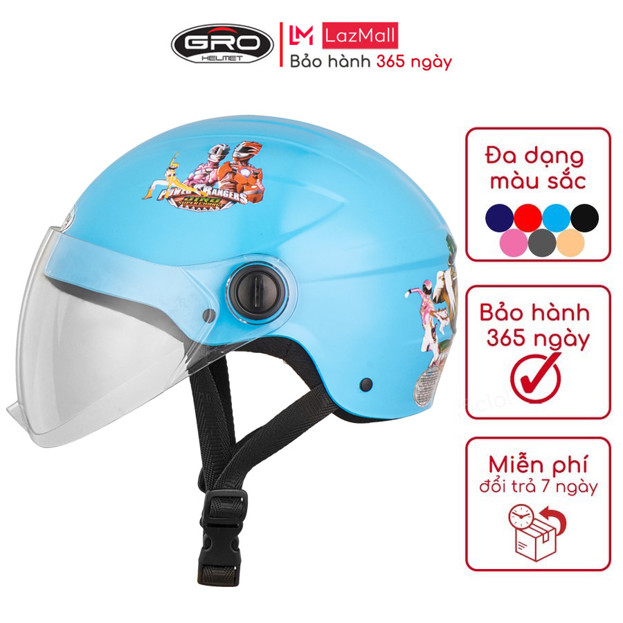 Mũ bảo hiểm cho bé Amby Helmet dạng nửa đầu size lớn cho bé từ 8-12 tuổi