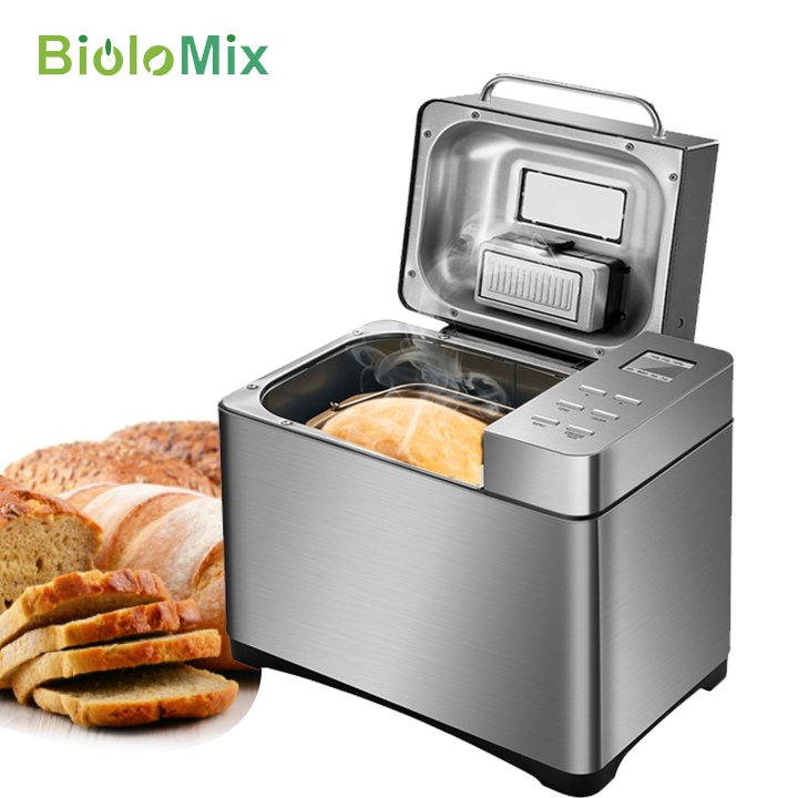 Máy làm bánh mì tự động biolomix bbm013 tích hợp 17 chương trình tự động - bảo hành 12 tháng