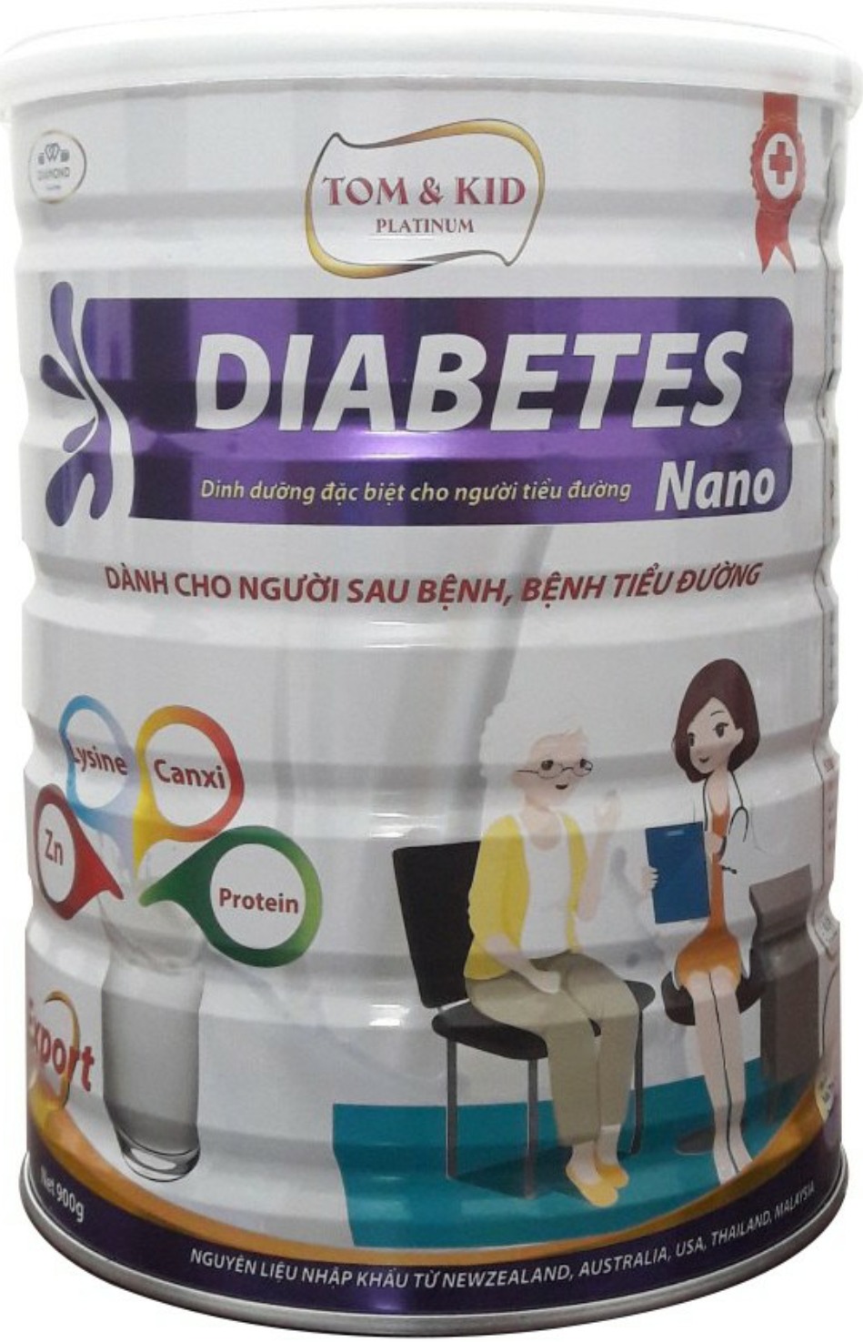 Sữa cho người tiểu đường DIABETES NANO [900gr/hộp] HSD 2026