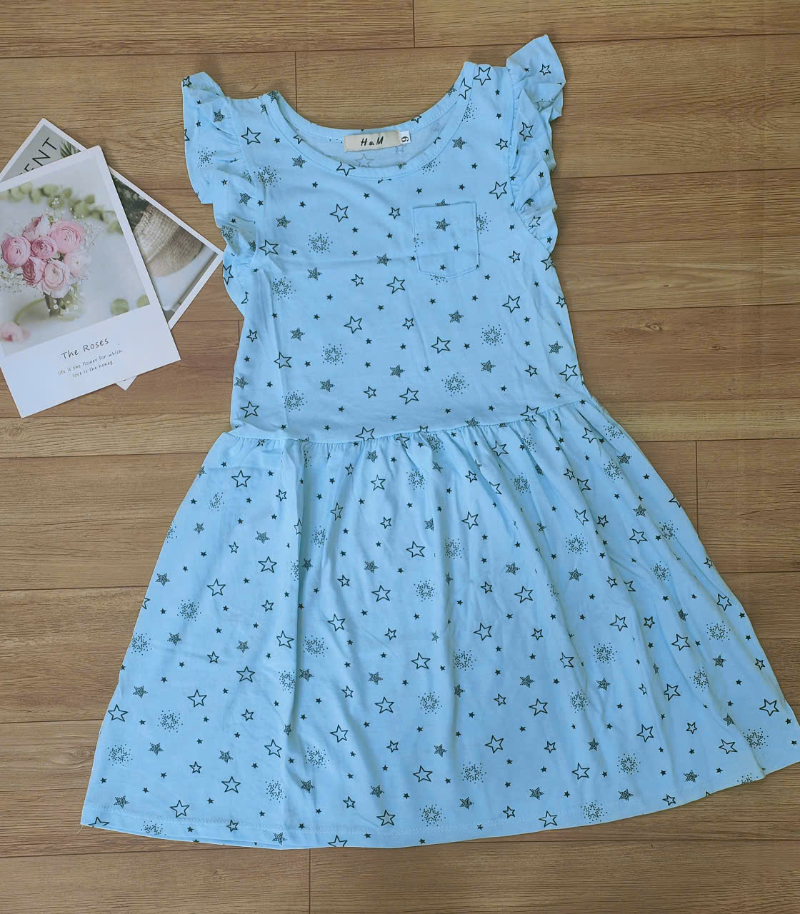 Váy bé gái size đại 22- 48kg thun cotton co giãn ( hình chụp thật video thật) - 4