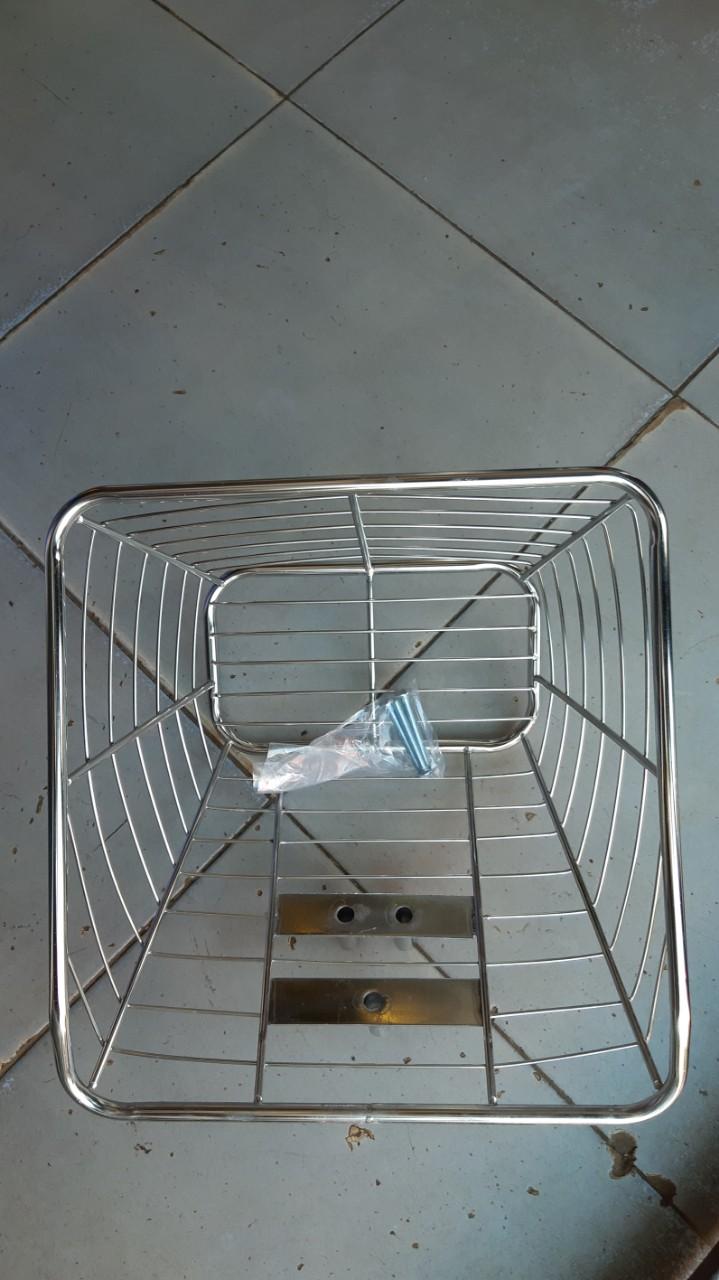 Rổ trước inox cho xe sirius