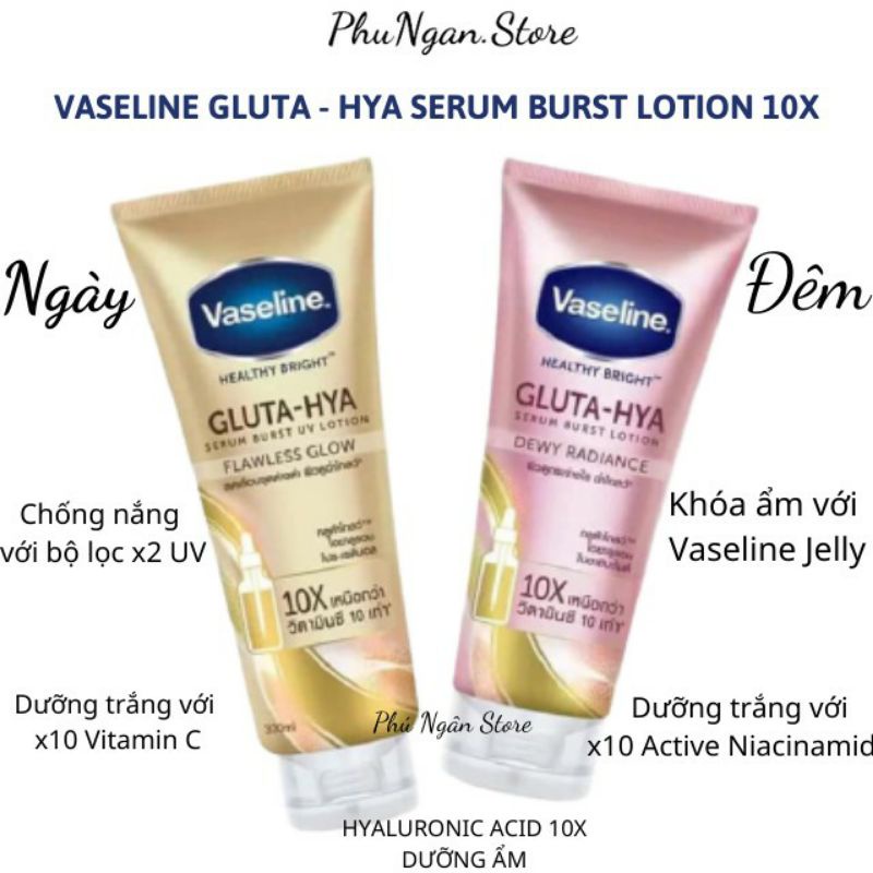 Dưỡng thể vaseline gluta hya 10x thái lan