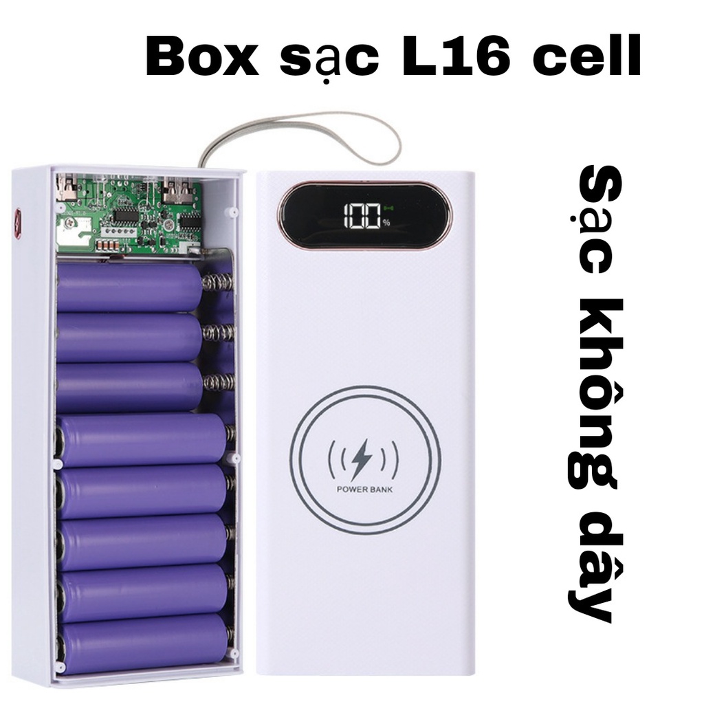 Box sạc L16 cell 5V2.1A không dây 10W phiên bản mới 2023 mạch xịn cam kết