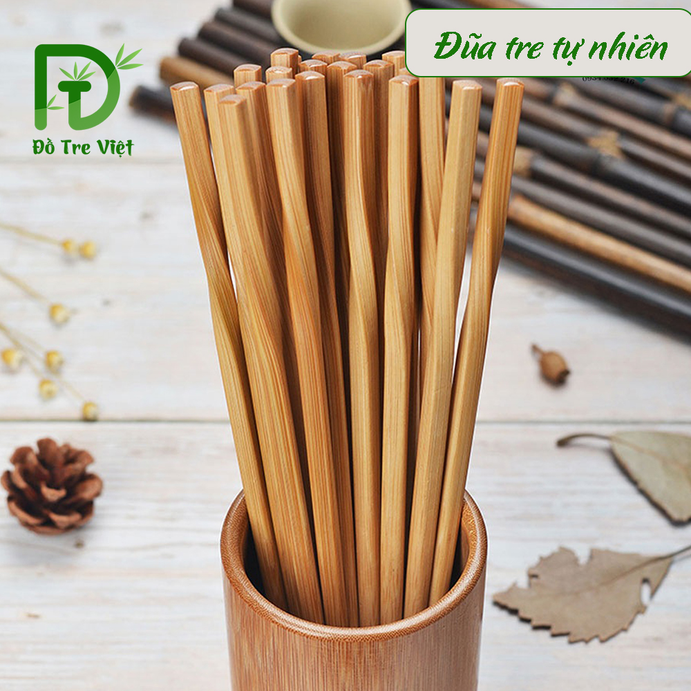 Set 10 đôi đũa tre tự nhiên, đũa tre Việt Nam