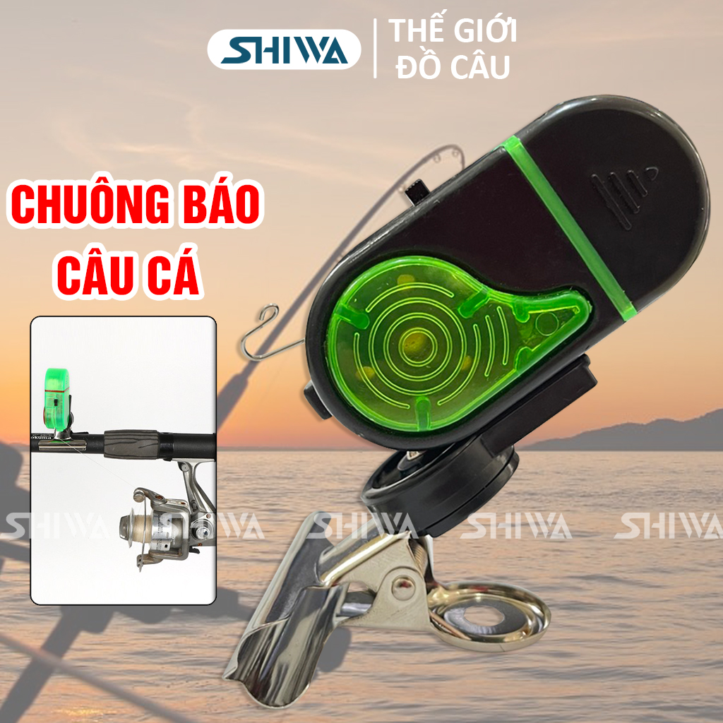 Chuông báo câu cá điện tử báo cá cắn câu siêu nhạy - chuông báo cá kẹp cần câu phụ kiện đồ câu shiwa
