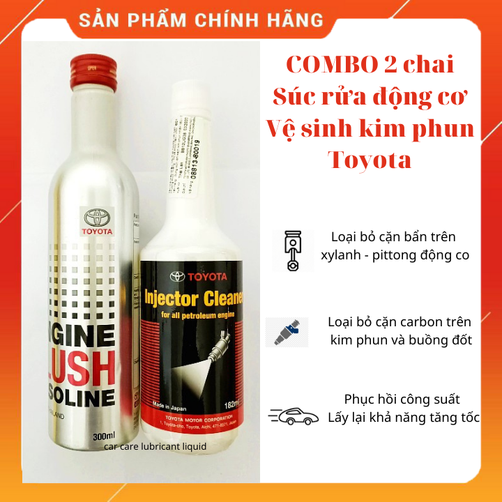Bộ combo súc rửa động cơ và vệ sinh kim phun buồng đốt Toyota