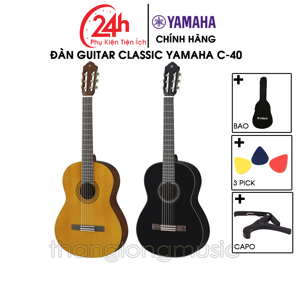 [Chính hãng] Yamaha C40 NAT / BL - Đàn Guitar Classic Yamaha C-40 Bảo Hành 12 tháng Phù Hợp Cho Người Mới Bắt Đầu (Kèm phụ kiện)