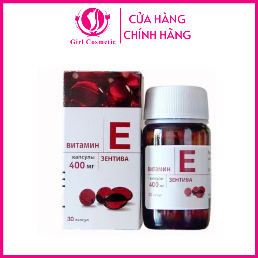 Vitamin E - Viên Uống Vitamin E Đỏ Nga 400mg Giúp Bạn Chống Lão Hóa,Làm Mờ Vết Thâm,Nếp Nhăn