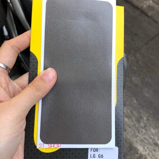 MIẾNG DÁN DECAL GIẢ DA MẶT LƯNG LG G6 CAO CẤP