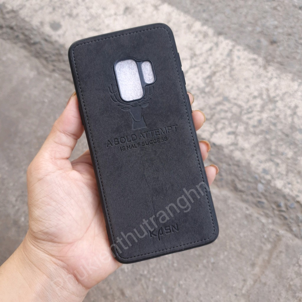 Ốp giả da hươu samsung s9 - 3 màu đen/ xám/ nâu