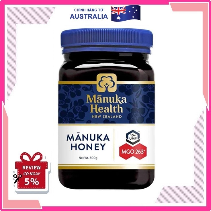 HCMNEW ZEALAND Mật Ong Manuka Honey Manuka Health MGO 250+ 263+ UMF 10+