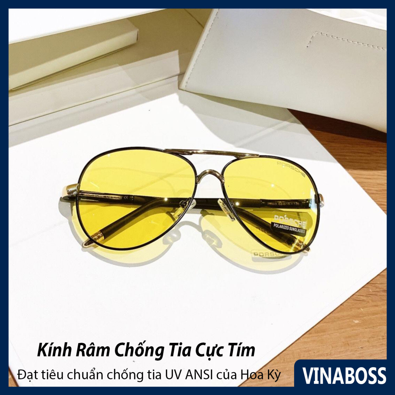 [HCM+Freeship]Mắt kính mát nam đổi màu dùng cả ngày và đêm tròng Polaroid - Kính mát nam đổi màu chống chói chống tia Uv