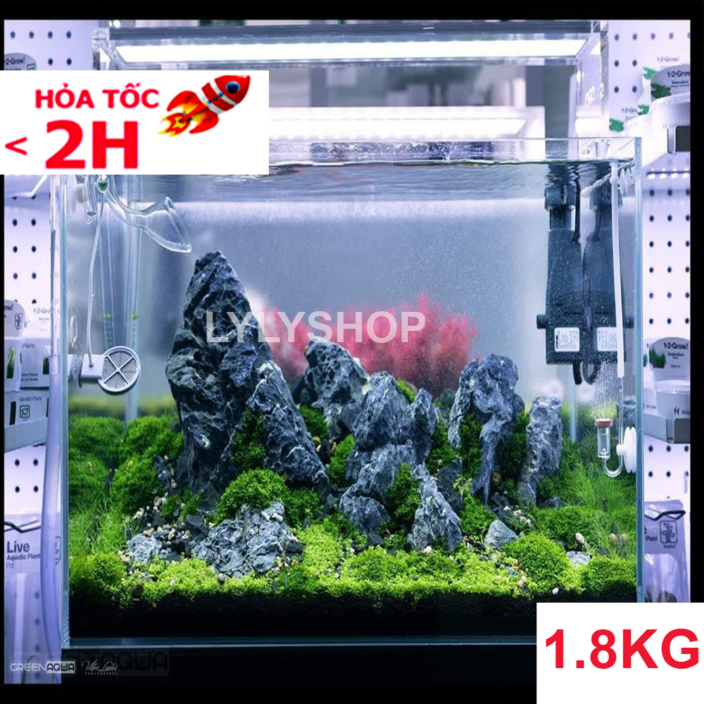 Đá Kẹp Kem, Đá trang trí hồ cá loại đẹp (1.8KG) tạo thác cát, núi đá trong hồ cá, bể cá, hồ thủy sinh, làm tiểu cảnh đem lại may mắn gia chủ