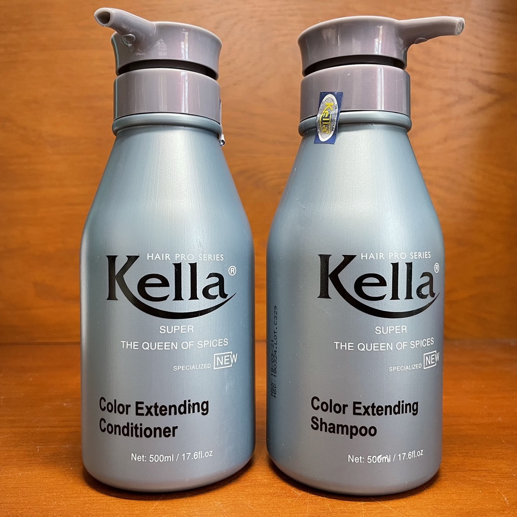 [CHÍNH HÃNG] Combo Dầu Gội + Dầu Xả Kella Xám Giữ Màu Tóc Nhuộm Lâu Phai 500MLx2