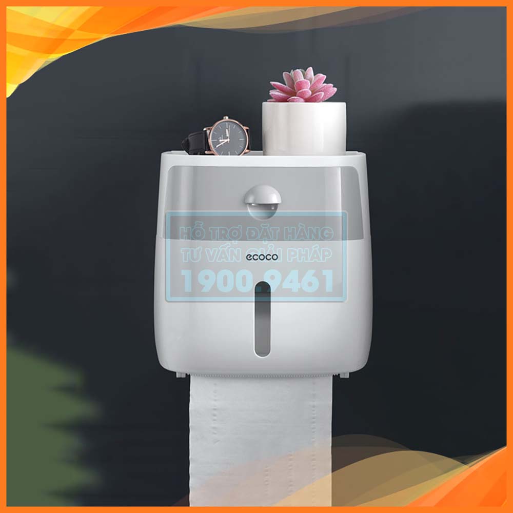Hộp đựng giấy vệ sinh 2 ngăn ecoco 9233