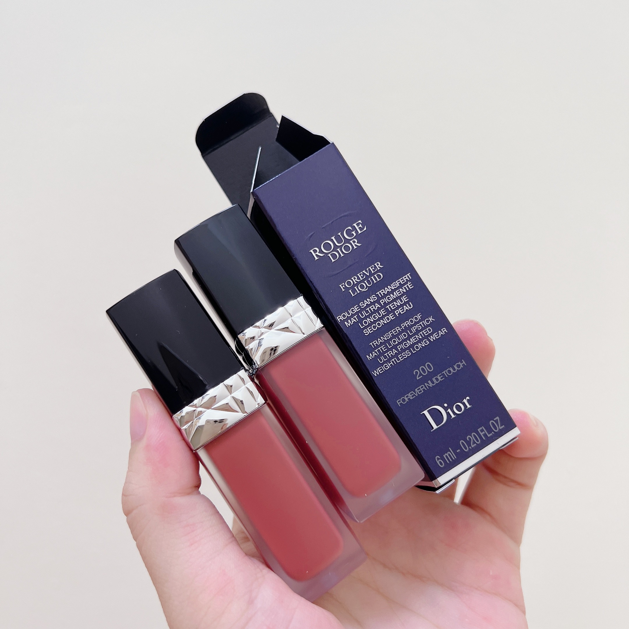 Son Kem Dior Rouge Forever Liquid 200 Forever Nude Touch  Màu Hồng Cam Đất   KYOVN
