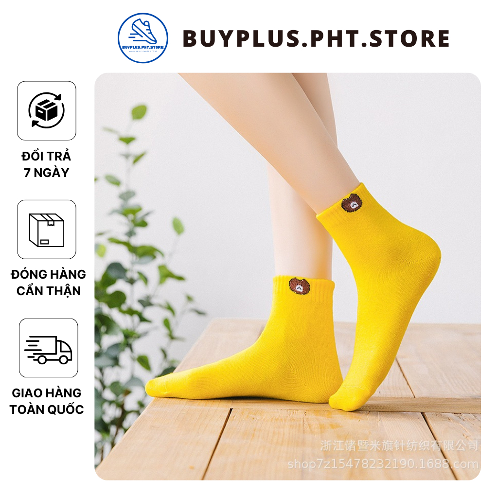 Set 10 đôi tất gấu tất gấu brown loại 1 - buyplus.pht.store