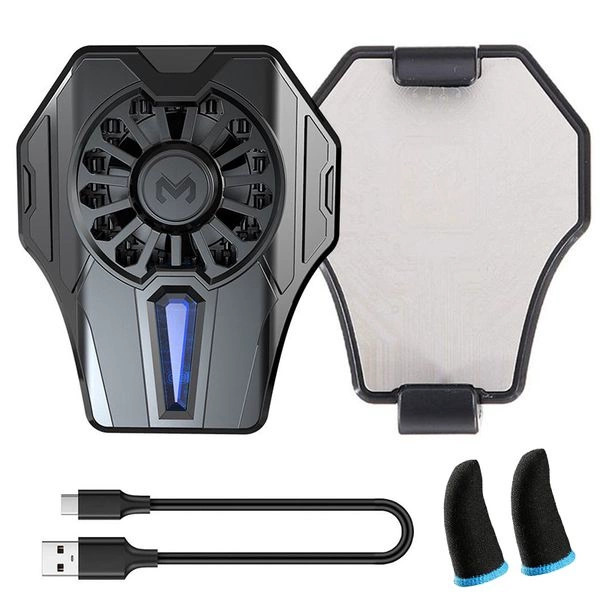 Quạt tản nhiệt chơi game cho điện thoại Memo DL01/Cooling Gaming - Tặng kèm găng tay cảm ứng chống mồ hôi