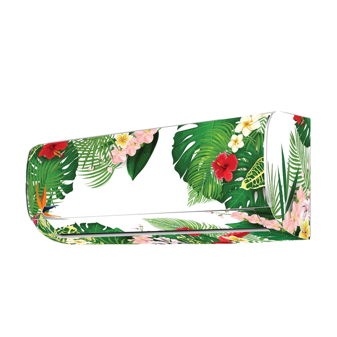 Decal dán máy lạnh full 4 mặt lá xanh - thuthaodecor