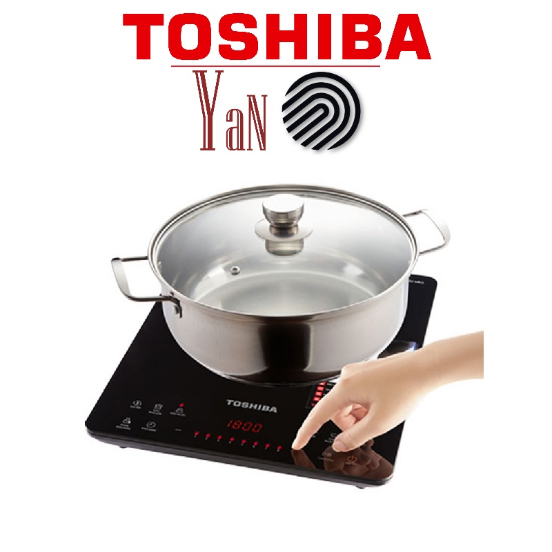 Bếp điện từ đơn cảm ứng mặt kính toshiba ic-20s3pv 2000w - hàng chính hãng