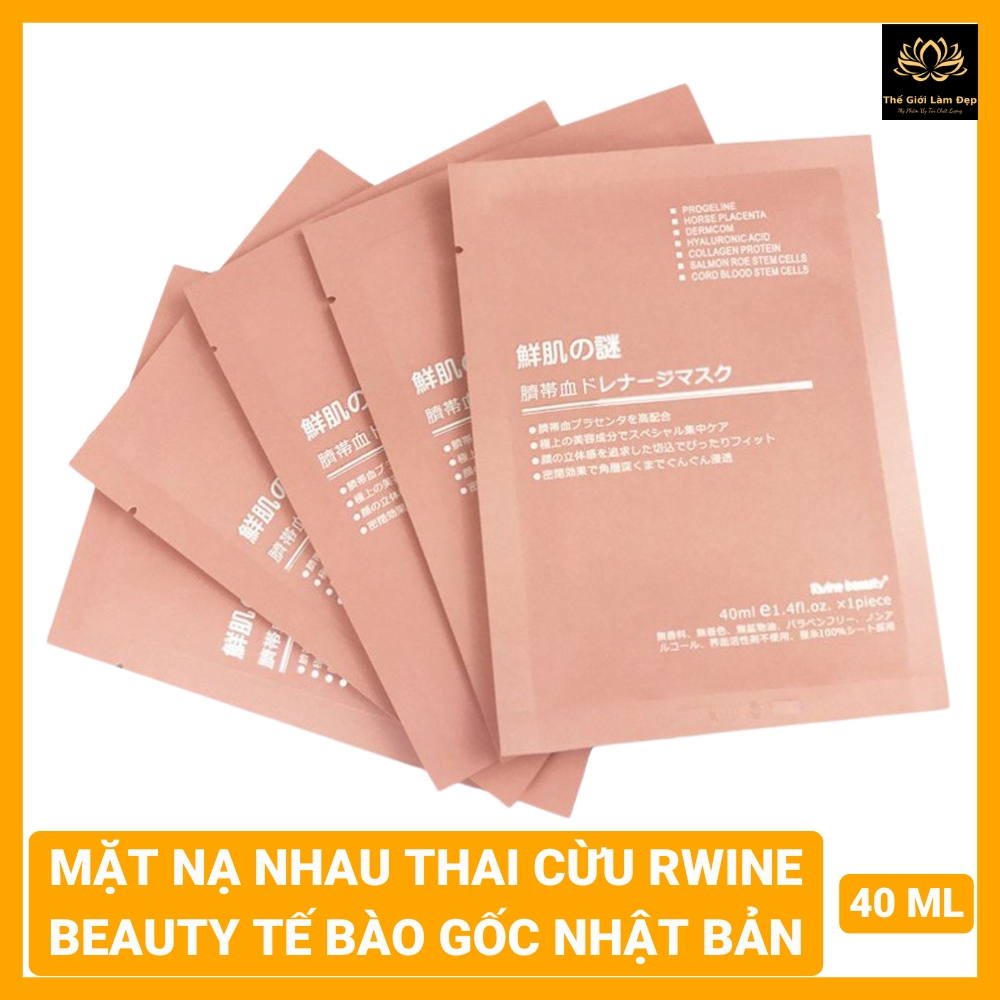 Mặt nạ dưỡng cấp nước ẩm trắng căng bóng mịn da mặt nhờn dầu mụn cuống rốn nhau thai cừu Nhật Bản Beauty face masks, miếng đắp mặt nạ tế bào gốc chống ngừa lão hóa skincare moisturizing cho học sinh rẻ - THẾ GIỚI LÀM ĐẸP