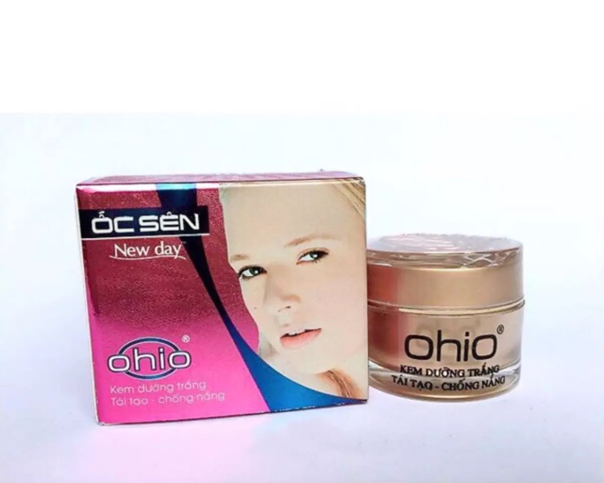 [HCM]Kem dưỡng trắng - Tái tạo - Chống nắng Ohio Ốc Sên New Day 18g