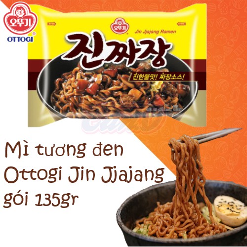 Combo 5 mì sốt tương đen jin jjajang ottogi gói 135g