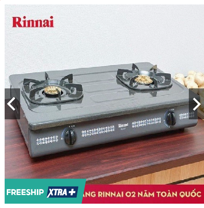 Bếp gas đôi rinnai rv-367n mặt men xám hàng chính hãng