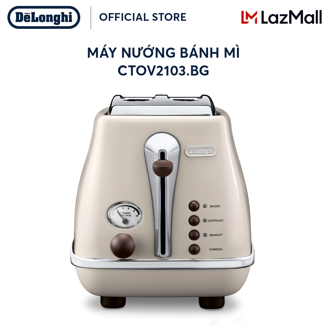 Máy nướng bánh mì delonghi icona vintage ctov2103