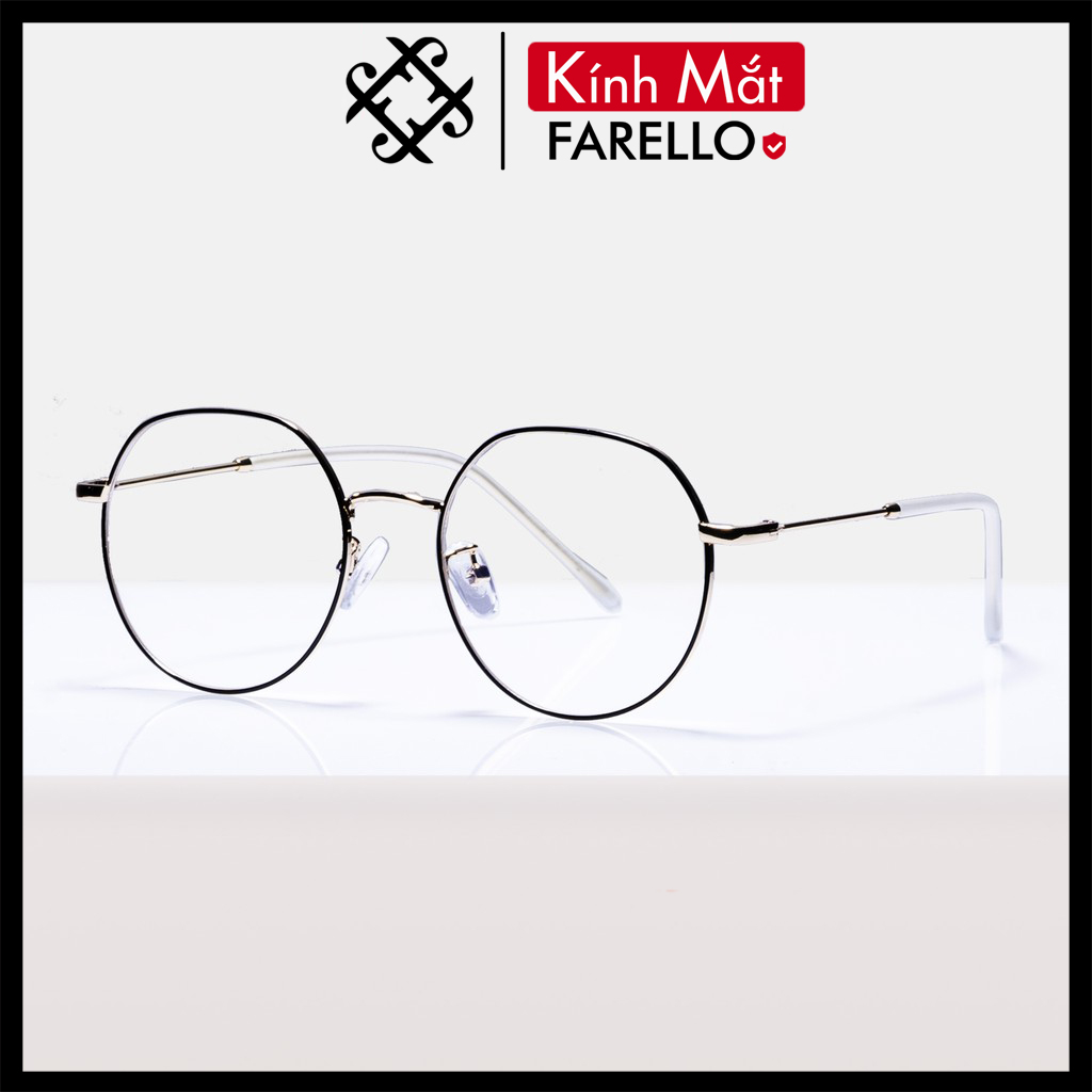 Gọng kính cận FARELLO chất liệu kim loại phụ kiện thời trang nam nữ 2895 nhiều màu